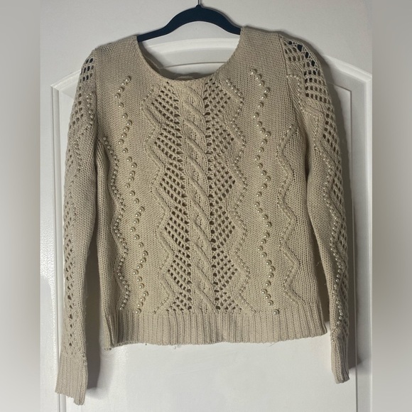 Knit Sweater with Pearls by Piccola Bella South Hampton Size S - Picture 4 of 5